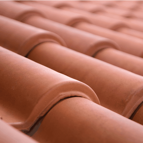 clay tile roof - clay roof shingles on home