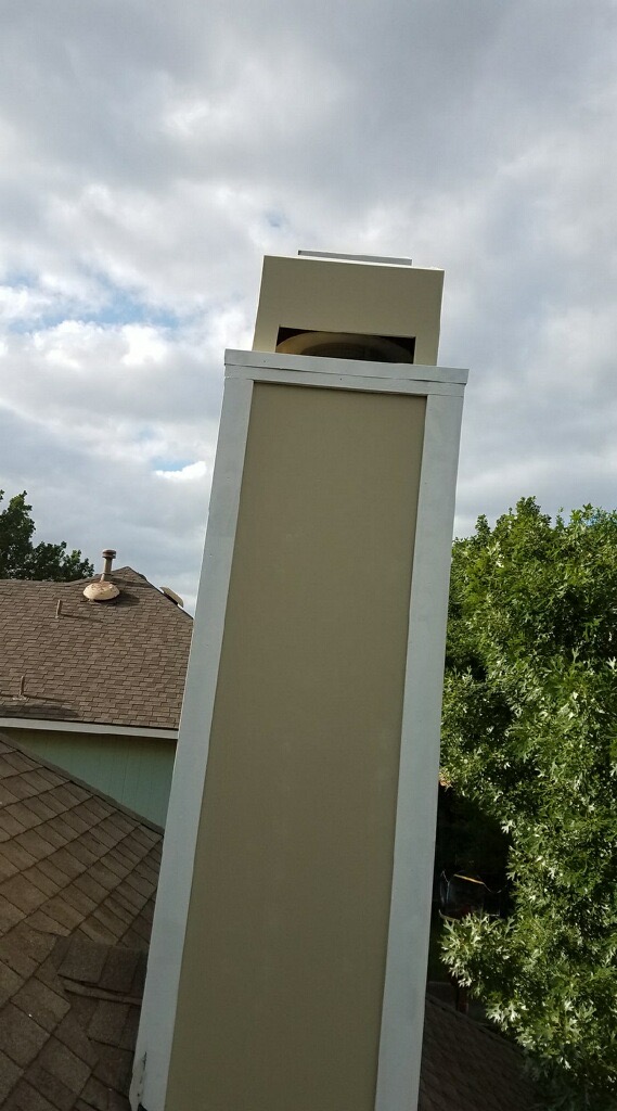 Professional chimney repair job and chimney top repair done on a home in Arlington, TX.